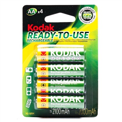 Аккумулятор AA Kodak HR6 (4-BL) Pre-Charged 2100 mAh (4/80)