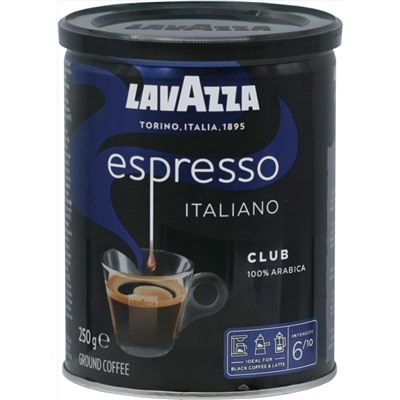 LAVAZZA. CLUB (молотый) 250 гр. жест.банка