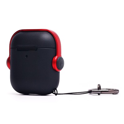 Чехол - PCP07 для кейса "Apple AirPods/AirPods 2" (black/red)