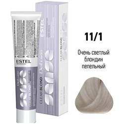 Крем-краска для волос 11/1 Оч светлый блондин пепельный Clear Blond DeLuxe Sense  ESTEL 60 мл