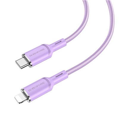 Кабель Type-C - Apple lightning Borofone BX90 PD (повр. уп.) 20W 100см 3A  (purple)