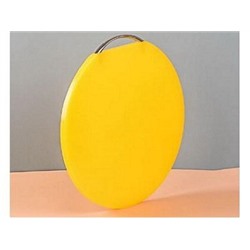 Доска разделочная 36*36*1,5см круглая (полипропилен)металл ручка желт. Baizheng L0215/жел