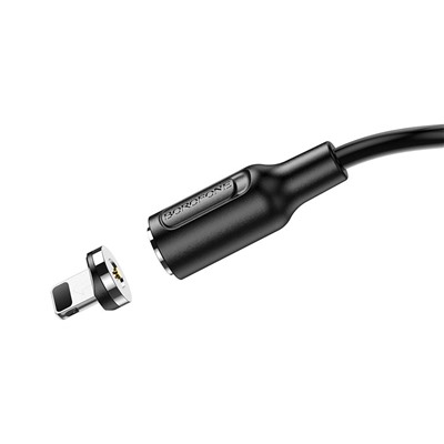 Кабель USB - Apple lightning Borofone BX41 Amiable магнитный (повр. уп)  100см 2,4A  (black)