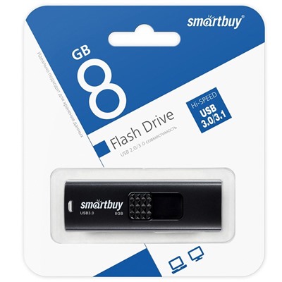 Флэш накопитель USB  8 Гб Smart Buy Fashion 3.0 (black)