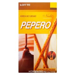 Соломка с шоколадной начинкой Пеперо/Nude Pepero Lotte, Корея, 50 г Акция