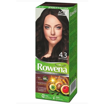 Rowena soft silk Стойкая крем-краска для волос тон 4.3 шоколад