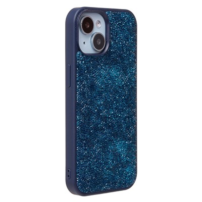 Чехол-накладка - PC071 POSH SHINE для "Apple iPhone 15" россыпь кристаллов (ice blue) (231607)