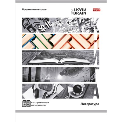 Тетрадь ЛИНИЯ 48л. ЛИТЕРАТУРА «КОНТРАСТЫ» (Т48-1417) эконом-вариант, б/о