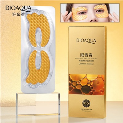 Гидрогелевые патчи для кожи вокруг глаз с экстрактом золота BIOAQUA Gold Elastic Soft Crystal Eye Mask