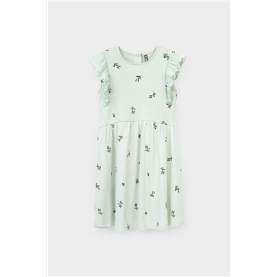 Платье для девочки Crockid КР 5802 зеленая лилия, оливки к387