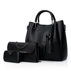 Набор сумок из 3 предметов, арт А51, цвет:чёрный