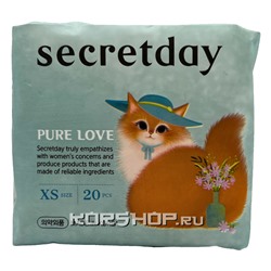 Прокладки ежедневные хлопковые XS SecretDay Pure Love, Корея Акция
