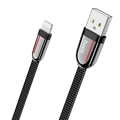 Кабель USB - Apple lightning Hoco U74  120см 2,4A  (black)