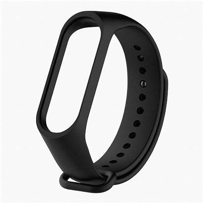 Ремешок - WB13 Xiaomi Mi Band 3/Mi Band 4 силикон на кнопке (регулируемый) (black)