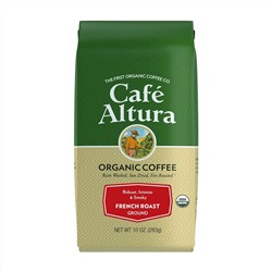 Cafe Altura, Organic Coffee, French Roast, Ground, 10 oz (283 g)