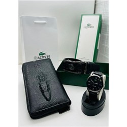 Подарочный набор для мужчины ремень, кошелек, часы + коробка #21247502