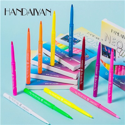 Набор УФ-цветных автоматических карандашей для макияжа HANDAIYAN, 12 шт.