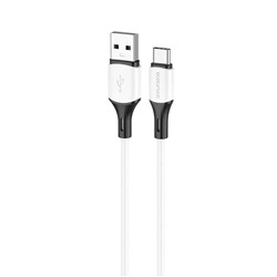 Кабель USB - Type-C Borofone BX79 (повр. уп.)  100см 3A  (white)