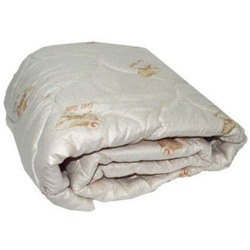 Одеяло миниевро (200х217) Овечья шерсть 150 гр/м ПРЕМИУМ (глосс-сатин)