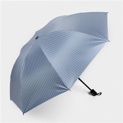 Зонт механический «Мелкая полоска», эпонж, 4 сложения, 8 спиц, R = 47 см, цвет МИКС