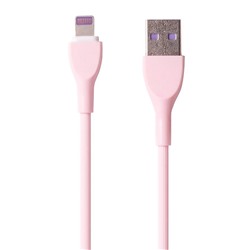 Кабель USB - Apple lightning Kurato RORI-L205  100см 2,5A  (light pink)