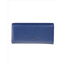 Женское портмоне из мягкой натуральной кожи, цвет синий