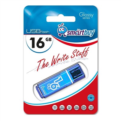 Флэш накопитель USB 16 Гб Smart Buy Glossy (blue)