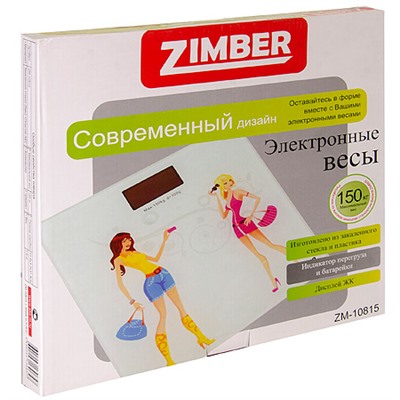 10815 Эл. весы напольные 150 кг ZIMBER (х6)