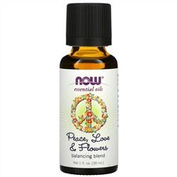 Now Foods,  Essential Oils, Peace, Love & Flowers, Balancing Blend, 1 fl. oz (30 ml)