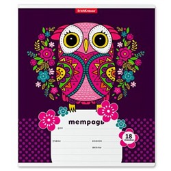 Тетрадь  18л линия 45093 Folk Owl ErichKrause