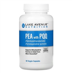 Lake Avenue Nutrition, ПЭА 600 мг, PQQ 20 мг, 90 растительных капсул