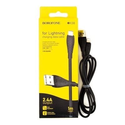Кабель USB - micro USB Borofone BX38 Cool  100см 2,4A  (black)