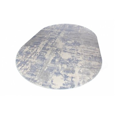 Ковёр овальный Rimma Lux 36874J, размер 60x110 см, цвет l.grey/blue