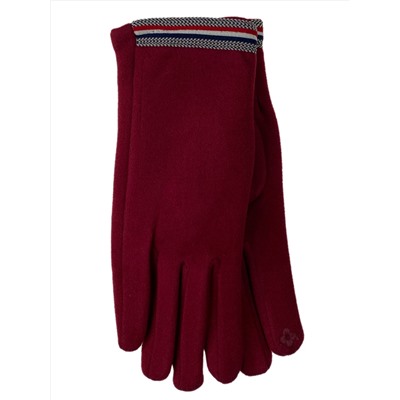 Утепленные велюровые женские перчатки