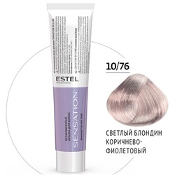 Крем-краска для волос 10/76 Светлый блондин коричнево-фиолетовый DeLuxe Sensation ESTEL 60 мл