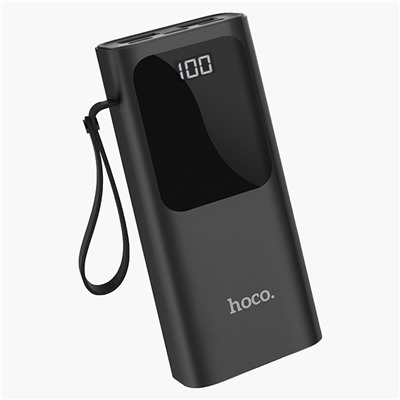 Внешний аккумулятор Hoco J41 (пов.уп) 10 000mAh Micro USB/USB Type-C/Lightning (black)