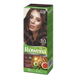 Rowena soft silk Стойкая крем-краска для волос тон 3.0 темный каштан