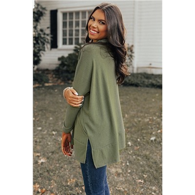 Jungle Green Cowl Neck Shift Tunic Top