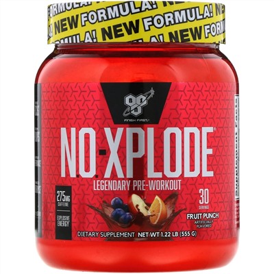 BSN, N.O.-Xplode, Legendary Pre-Workout, со вкусом фруктового пунша, 555 г (1,22 фунта)