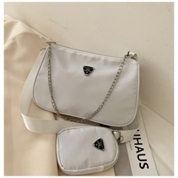 Комплект сумка и косметичка, арт А35 цвет: белый ОЦ