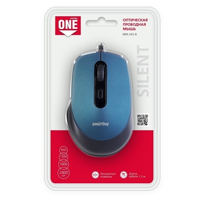 Мышь оптическая Smart Buy SBM-265-B беззвучная (blue)