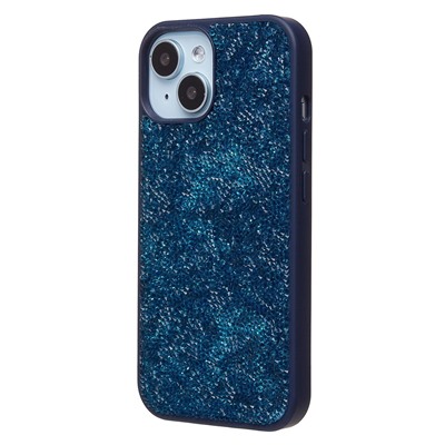 Чехол-накладка - PC071 POSH SHINE для "Apple iPhone 15" россыпь кристаллов (ice blue) (231607)