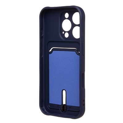 Чехол-накладка - SC304 c картхолдером для "Apple iPhone 16 Pro" (dark blue) (234451)