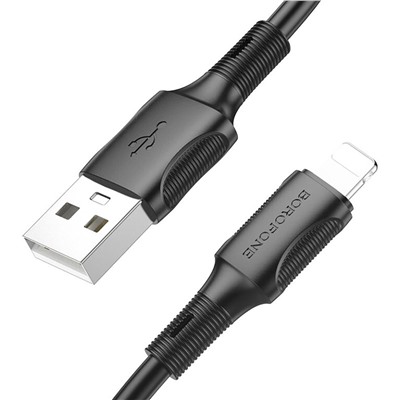 Кабель USB - Apple lightning Borofone BX80 (повр. уп.)  100см 2,4A  (black)