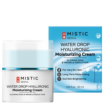 MISTIC Крем для лица увлажняющий ГИАЛУРОНОВАЯ КИСЛОТА Water Drop Hyaluronic 50 мл