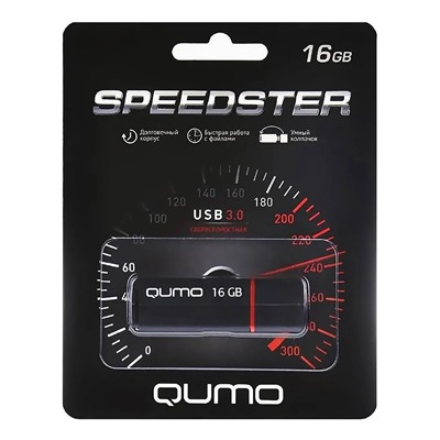 Флэш накопитель USB 16 Гб Qumo Speedster 3.0 (black)