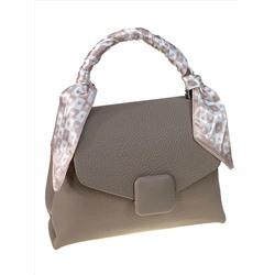 Женская сумка из искусственной кожи цвет бежево-серый