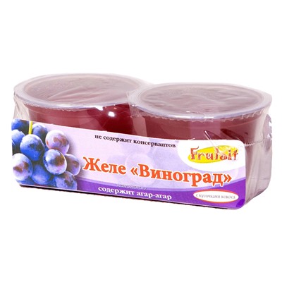 Желе со вкусом винограда с кусочками кокоса Frulaif, 236 г (2*118 г) Акция