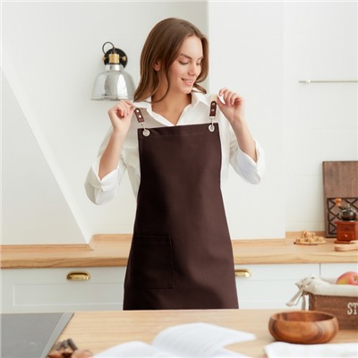 Фартук Этель Minimalist design brown 60х70см, 45%лён, 55%хл 395 г/м2