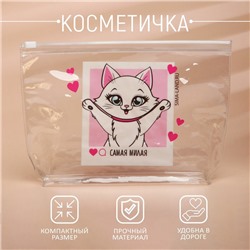 Косметичка из прозрачного PVC 21 х2 х14 см «Самая милая»